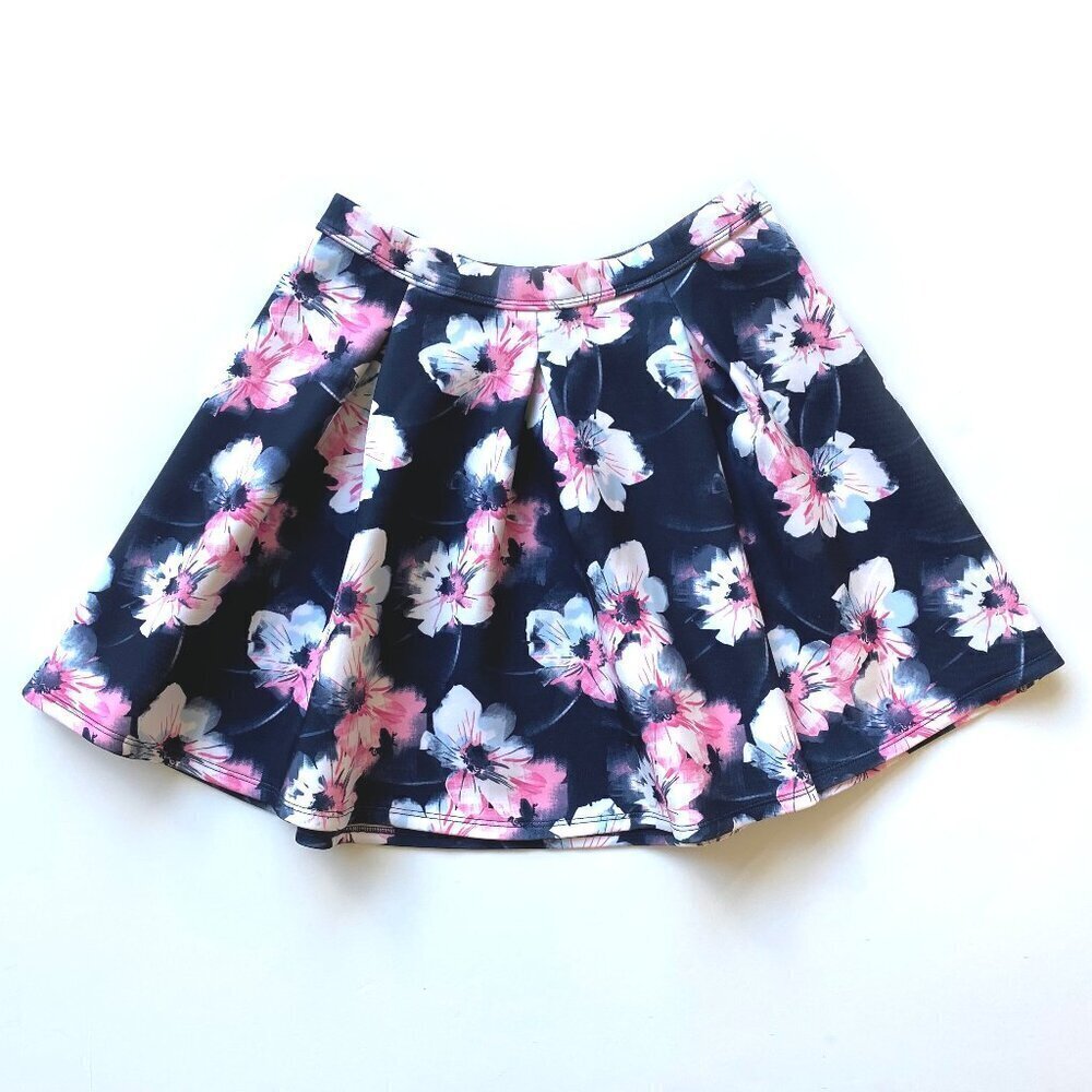 Abercrombie Kids Girls Floral Pull On Skater Skirt Size 12 M